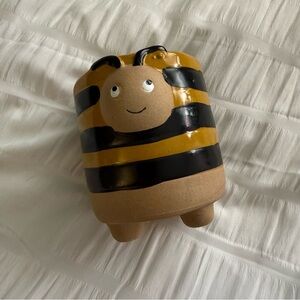 Bee Stripe Ceramic Planter